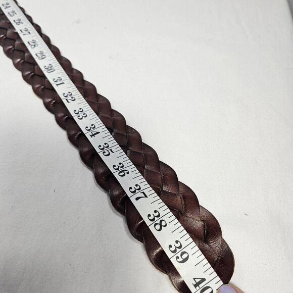 BANANA REPUBLIC Braided Leather Belt Brown SMALL. Boho Chic Trendy Classic - Picture 6 of 7